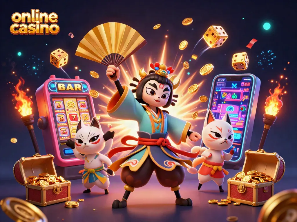 Gioca nei migliori casino online, includendo slot machine, simboli delle vincite e ambienti vibranti.