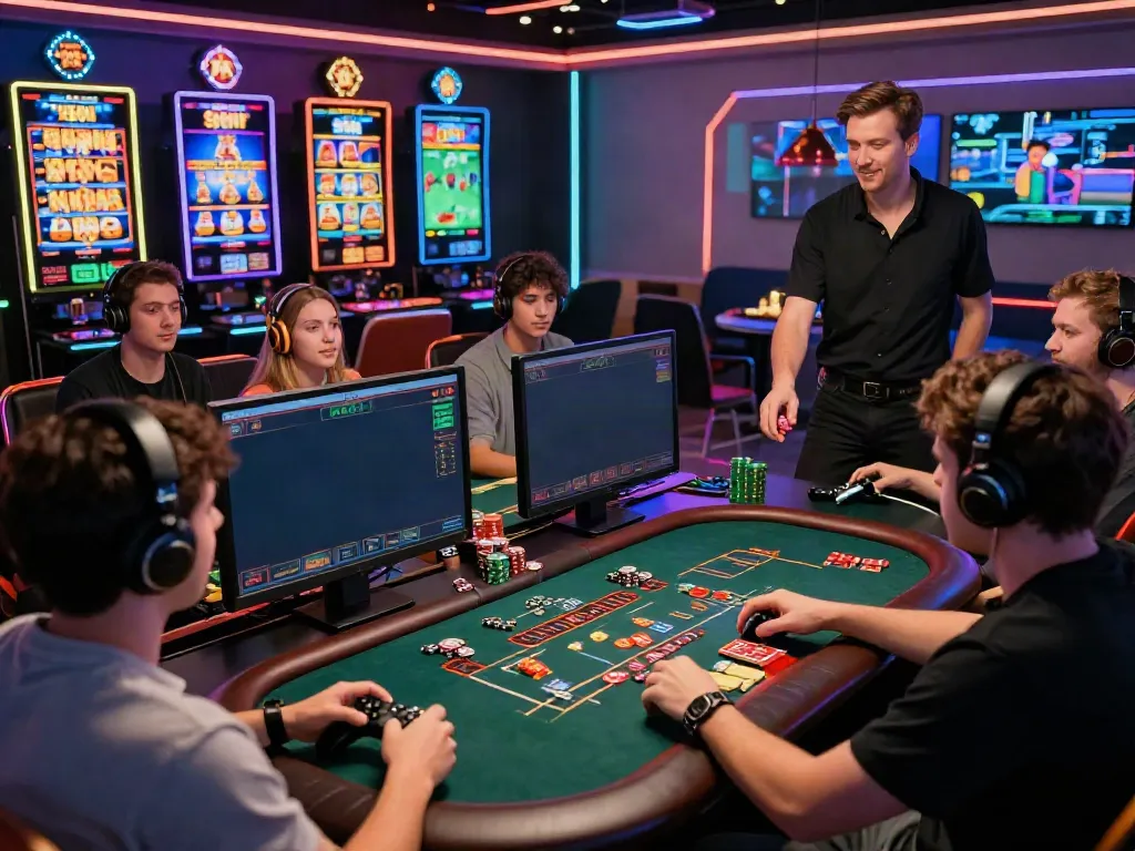 Players enjoying an exhilarating sv88 live casino game experience in a vibrant gaming environment.