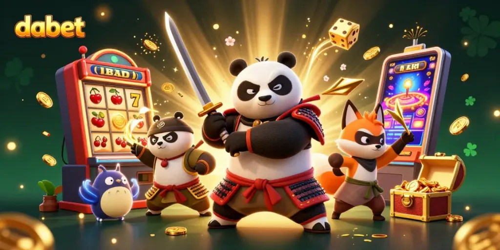 Experience the thrill of winning with dabet in this lively 3D casino scene filled with action!