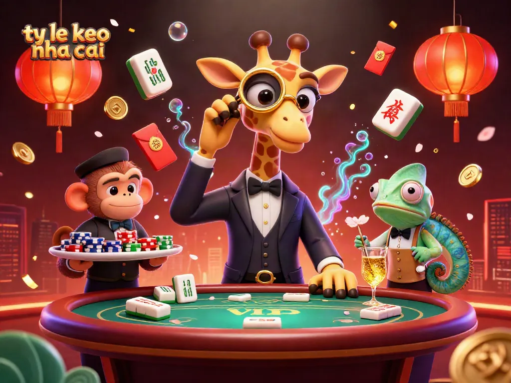 Experience excitement at the ty le keo nha cai table with vibrant characters and casino elements.