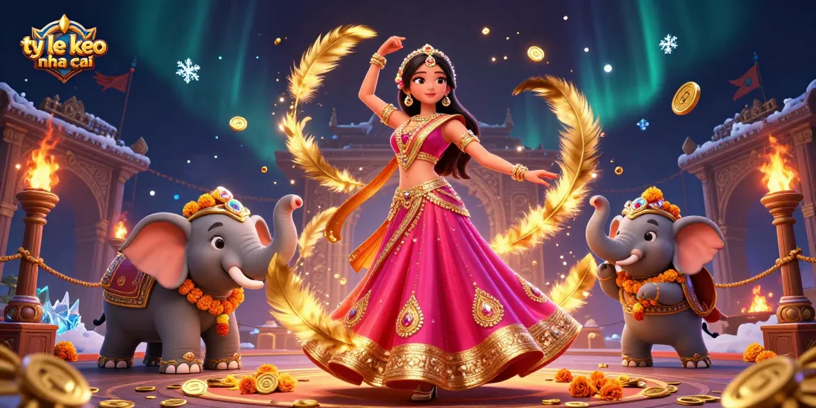 Engage with ty le keo nha cai while enjoying a vibrant 3D illustration of a Bollywood dancer.