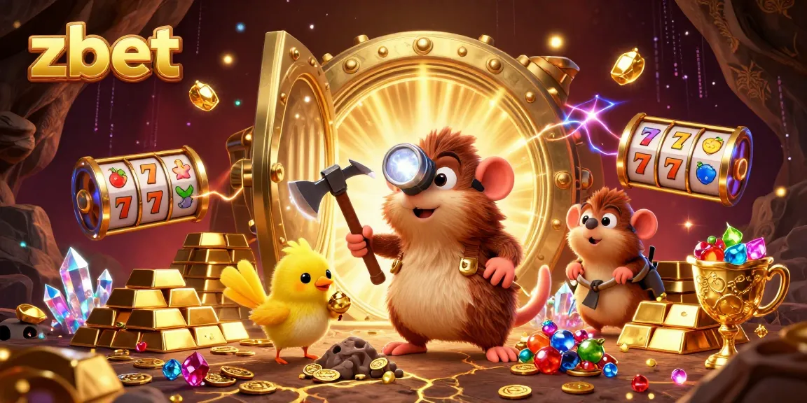Experience thrilling winnings at zbet with this dynamic casino treasure hunt 3D illustration.