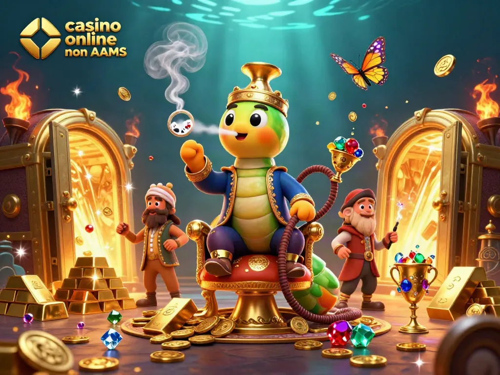Gioca nei migliori casino online non AAMS con un'atmosfera vibrante e monete dorate