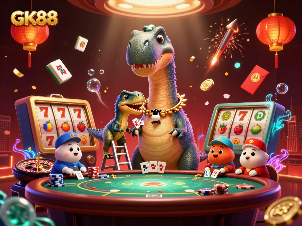 Experience thrilling gameplay at GK88 with a captivating scene of vibrant casino action.