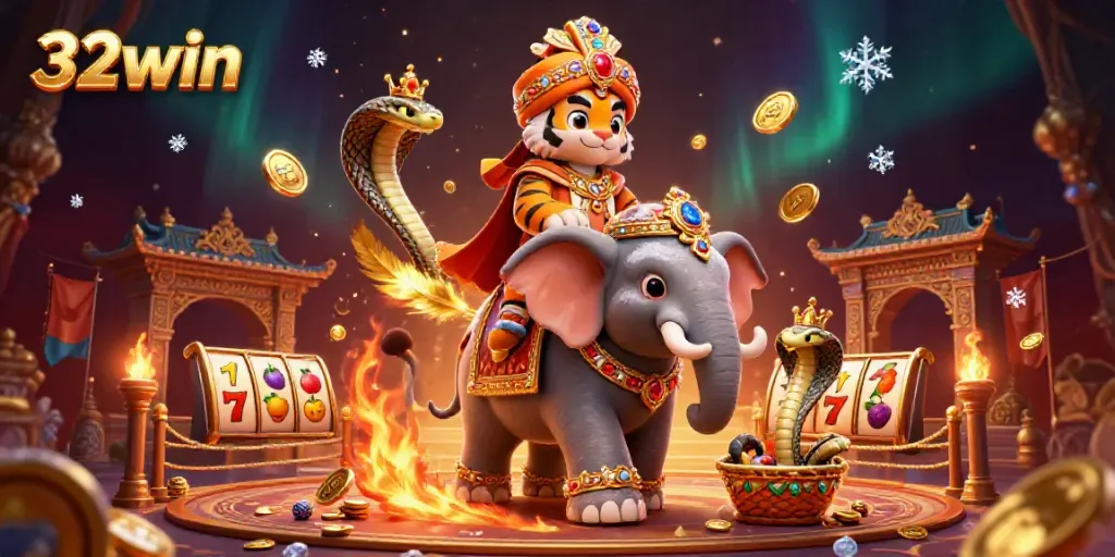 Experience thrilling gaming action with 32win in a vibrant 3D casino atmosphere packed with excitement.