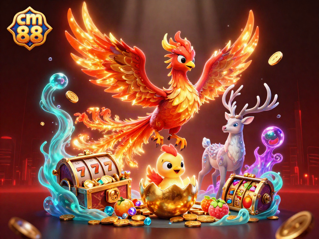 Take your chances with cm 88 slots featuring vibrant fruit symbols, lucky 7s, and an energetic scene.