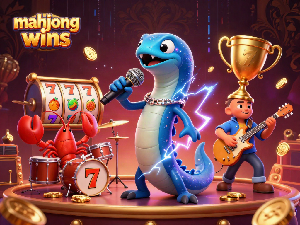 Experience mahjong wins with 3D electric eel DJ and vibrant casino scene.