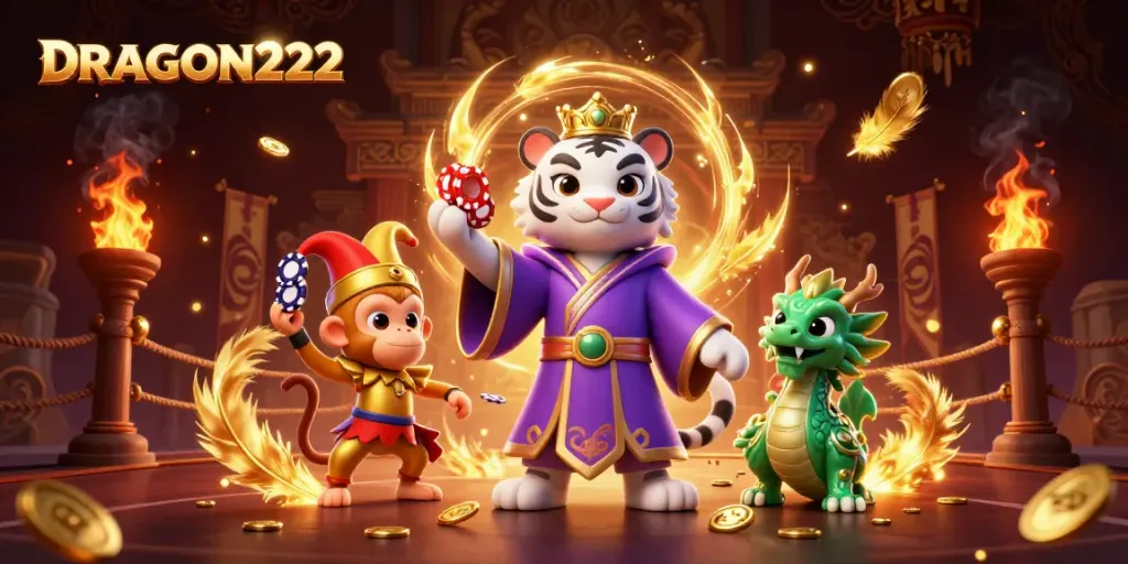 DRAGON222 menang dalam permainan dengan bantuan harimau putih dan monyet emas yang menggoda.