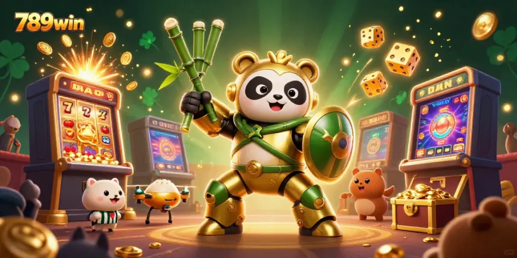 Experience the excitement at 789win with our animated casino scene featuring dynamic game elements and engaging characters.