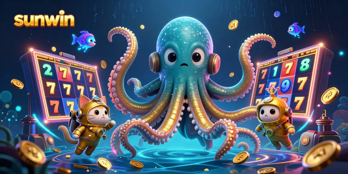 Experience thrilling gameplay with sunwin's vibrant jackpot slots as a kraken emerges from the depths.