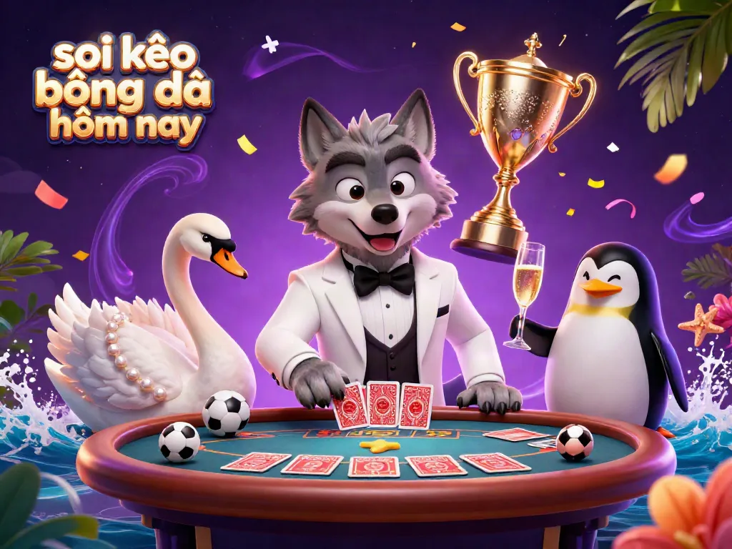 Place bets and predict outcomes with soi kèo bóng đá hôm nay in a vibrant casino scene.