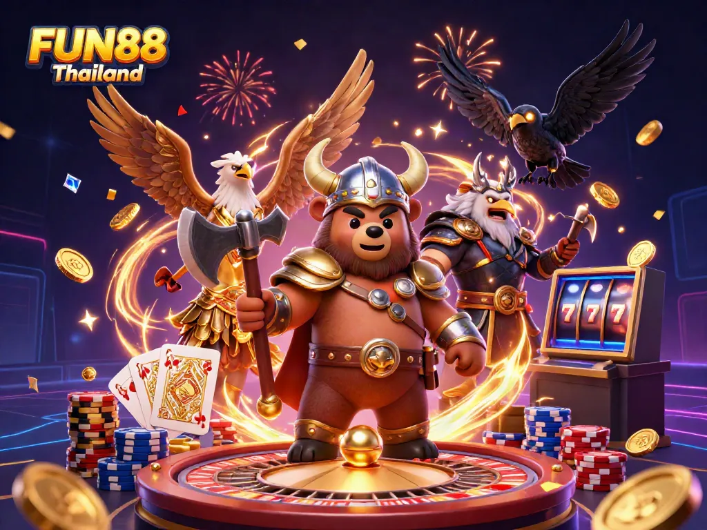 Engage in thrilling bets at FUN88 Thailand with dynamic slots and casino elements.
