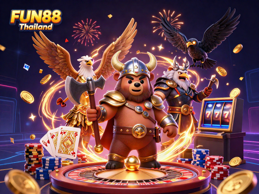 Engage in thrilling bets at FUN88 Thailand with dynamic slots and casino elements.