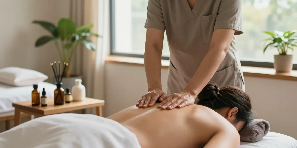 운서출장안마 massage therapy session showcasing relaxation and professional care in a serene environment.