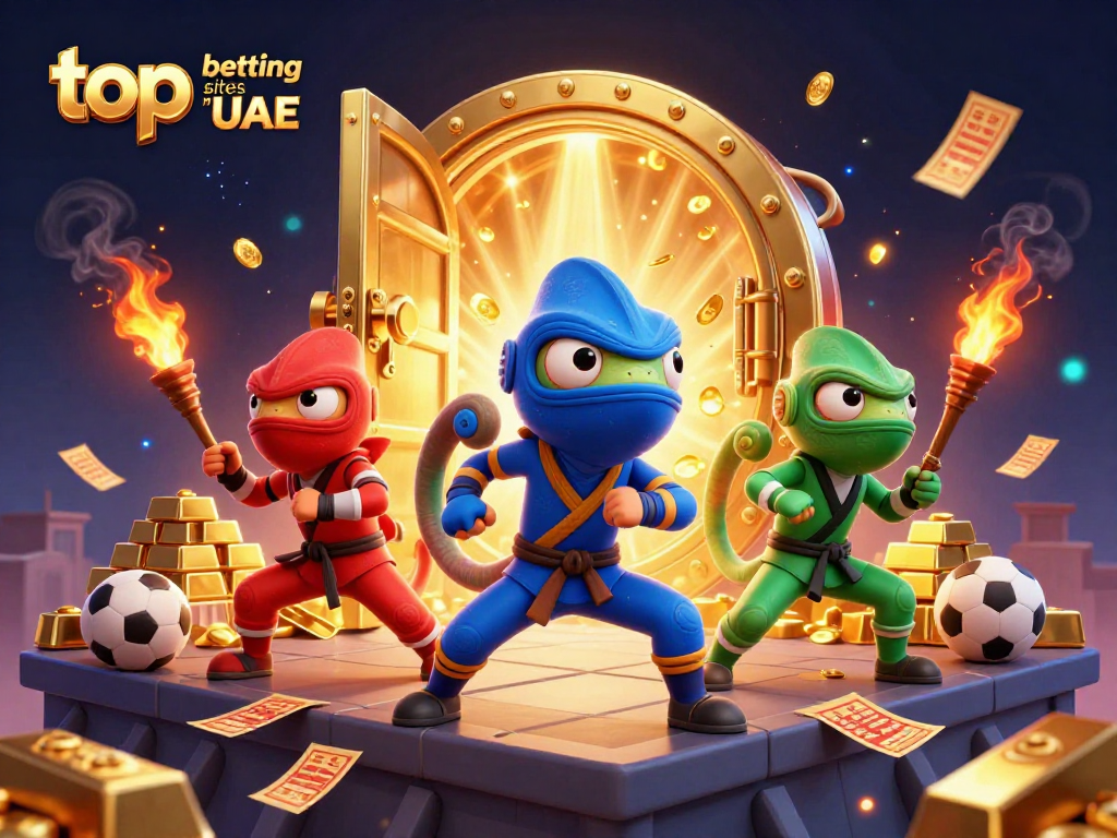 Engage in the top betting sites in UAE with our vibrant sports betting ninja scene, featuring dynamic action and golden riches.