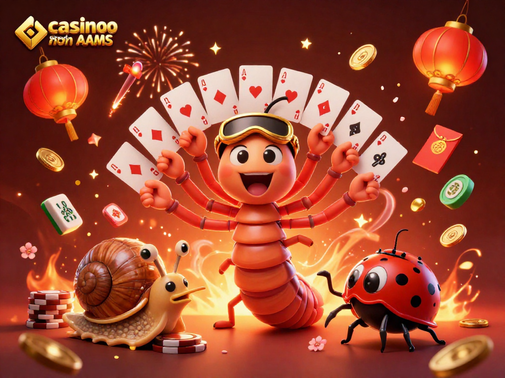 Gioca nei casino sicuri non AAMS con l'illustrazione di un dealer e simboli fortunati che celebrano l'intrattenimento.
