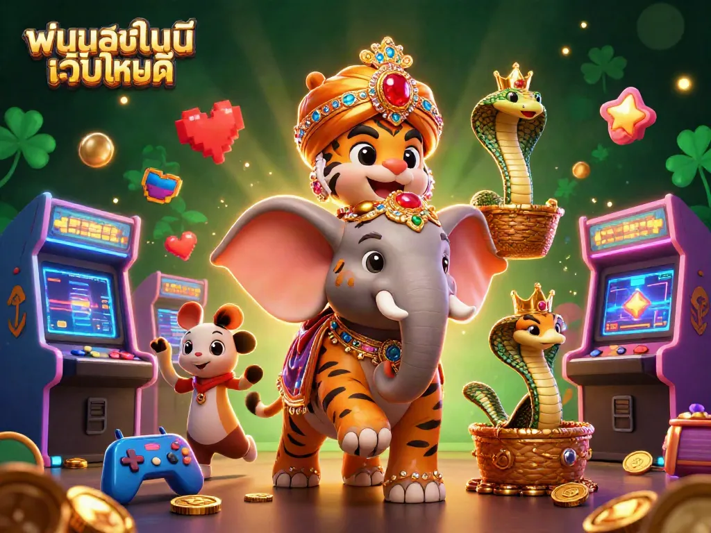 เล่นพนันออนไลน์ เว็บไหนดี กับภาพ 3D ของเสือมานราชา ขี่ช้างที่ประดับด้วยอัญมณี