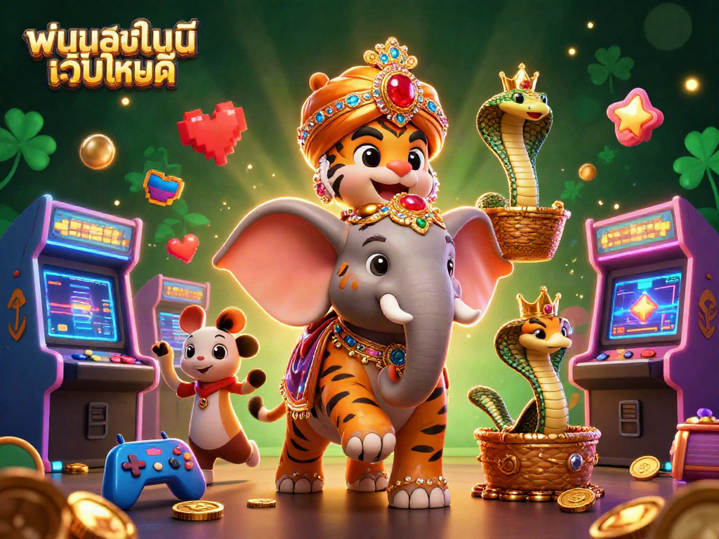 เล่นพนันออนไลน์ เว็บไหนดี กับภาพ 3D ของเสือมานราชา ขี่ช้างที่ประดับด้วยอัญมณี