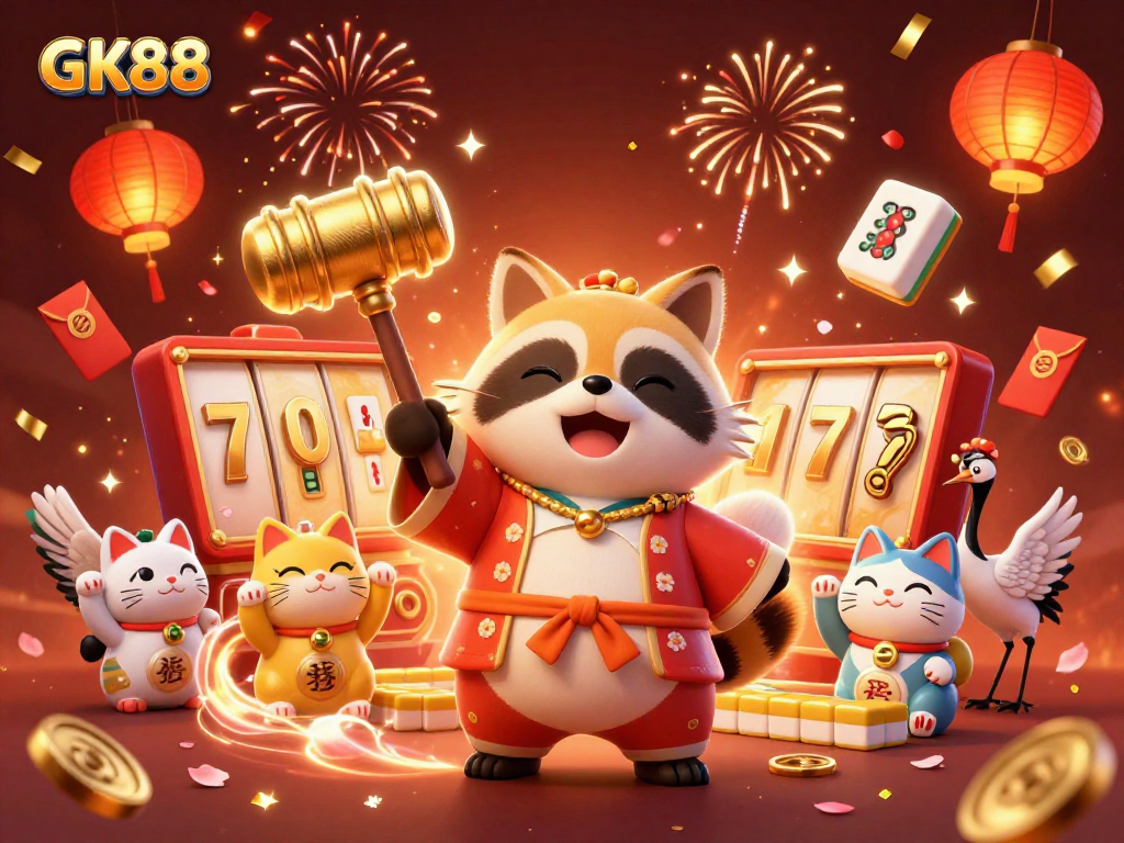 Experience GK88's exciting casino action with friendly characters and vibrant gaming elements.