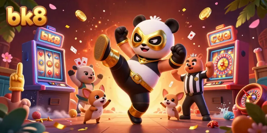 Experience exciting gameplay at bk8 with vibrant characters and casino elements in a dynamic scene.