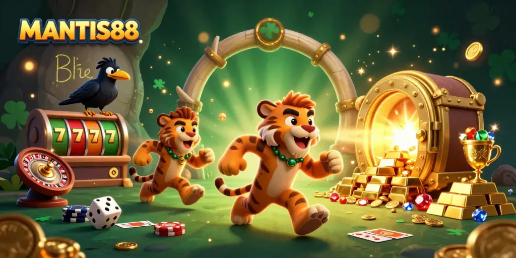 Engage with MANTIS88’s vibrant digital casino scene showcasing exciting games and vivid colors.