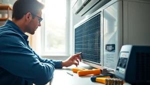 AC Repair Tampa expert fixing an air conditioning unit in a home environment