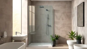 Enhance your bathroom with corner shower screen frameless, showcasing modern elegance and style.