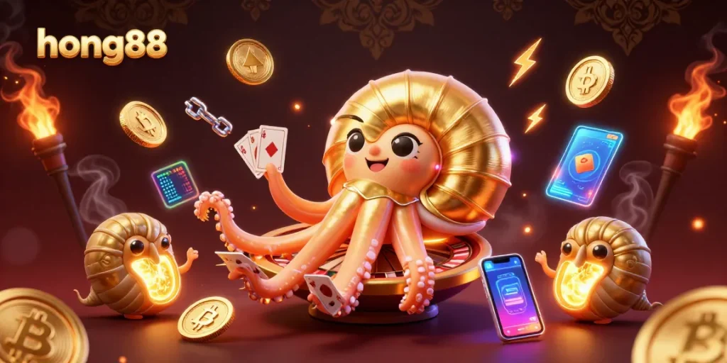 Experience winning strategies with hong88 in an ultra-detailed 3D casino illustration.