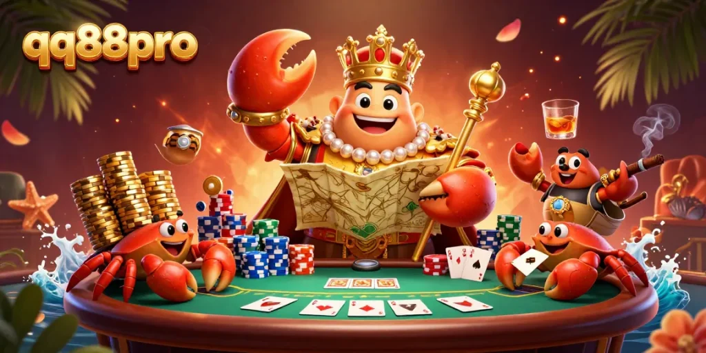 Engage in winning strategies at qq88pro with vibrant casino-themed illustrations.